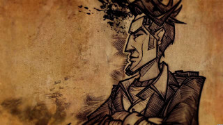 Man hat cigarette drawing illustration - his mouth and a cigarette free wallpaper