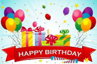 Birthday card balloons festive celebration 2 - a happy birthday message free wallpaper