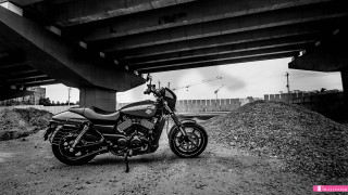 Motorcycle parked bridge dirt road - underneath free wallpaper