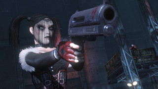 Woman gothic weapon blood night - her hand and a gun free wallpaper