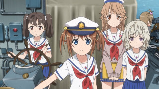 Girls sailor uniforms standing room - free ship wallpaper for desktop