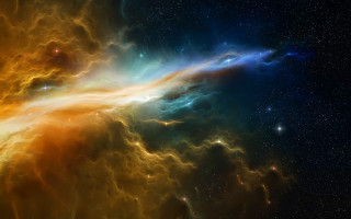Colorful space scene bright star - space free wallpaper for desktop