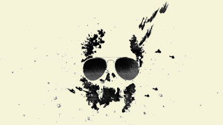 Skull sunglasses paint splatters black - arnold mesches free wallpaper