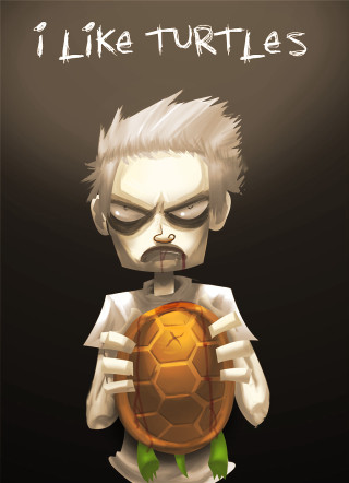 Cartoon character holding turtle caption - david firth free wallpaper for mobile