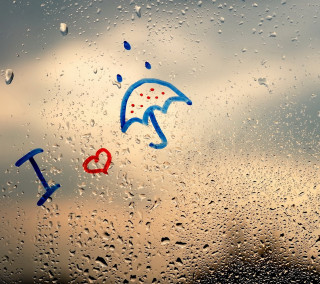 Rain covered window umbrella i - free rain wallpaper for tablet