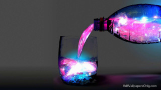 Water pouring glass liquid pink - a bottle of water free wallpaper