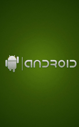 Green background android white logo - free technology wallpaper for mobile