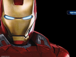 Iron man closeup black background - imax 70 mm footage free wallpaper for desktop