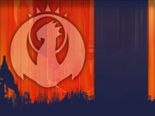 Clock tower red orange background - dr. atl free wallpaper