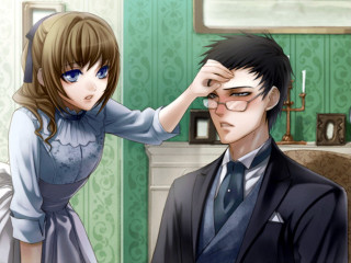 Man woman green walls fireplace - a green wall free wallpaper for desktop