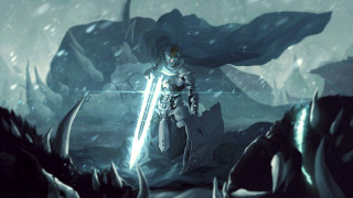 Man white suit cave sword - a white suit free wallpaper
