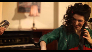 Woman holding guitar cellphone man - a flemish baroque free wallpaper for desktop