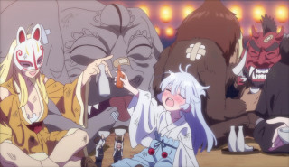 Anime characters crowd masks sitting - mask free wallpaper