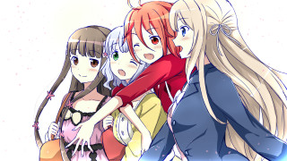 Anime girls long hair red 10 - blue jeans free wallpaper