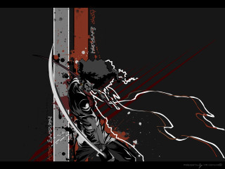 Man sword black red background - a red stripe free wallpaper