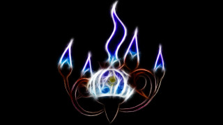 Black background blue flames white - elden ring free wallpaper