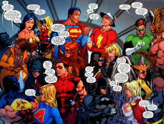 Comic characters group strip bubbles - a comic book panel free wallpaper