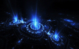 Blue ring fire water dark - the dark free wallpaper for desktop