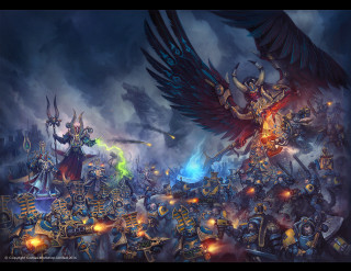 Warhammer huge bird demon back - huge free wallpaper