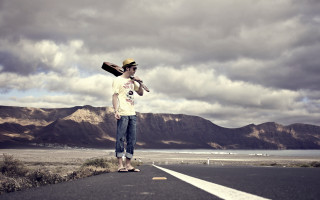 Man bats mountains lake sky - breyten breytenbach free wallpaper