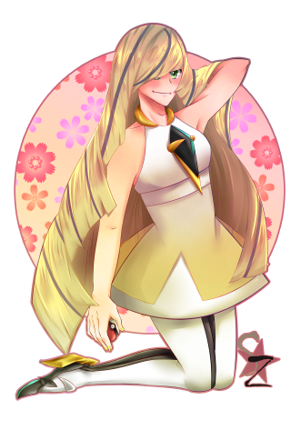 Cartoon girl blonde hair dress - luminous free wallpaper