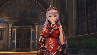 Woman red dress building clock - a building free wallpaper for desktop