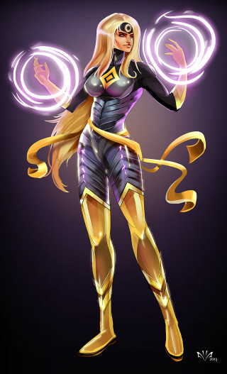 Futuristic woman lightup ring bodysuit - artgerm free wallpaper for mobile