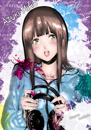 Girl headphones steering funny face - headphone free wallpaper for mobile