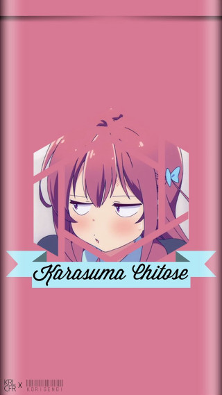 Girl pink hair ribbon neck - temporary art free wallpaper