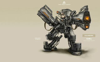 Robot large gun small machine - a robot free wallpaper for desktop
