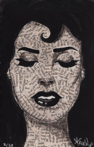 Woman words drawing face neck - a charcoal drawing free wallpaper for mobile