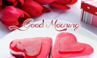 Heart cake flowers red rose - bright morning free wallpaper