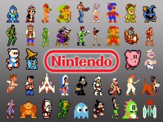 Nintendo characters group fun colorful - 2 d sprite free wallpaper for desktop