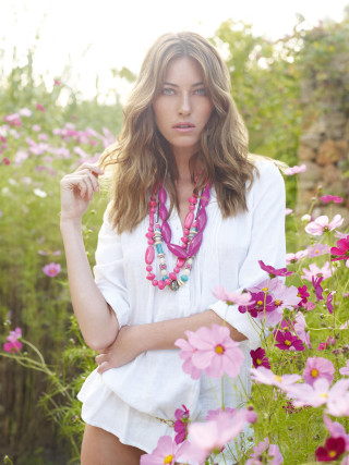 Woman standing field flowers arms - summer vibrancy free wallpaper for mobile