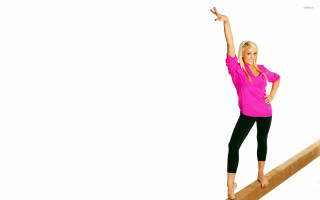 Woman pink shirt balancing arabesque - daphne mcclure free wallpaper for desktop