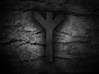 Black white lettery stone crack - a stone wall free wallpaper for desktop