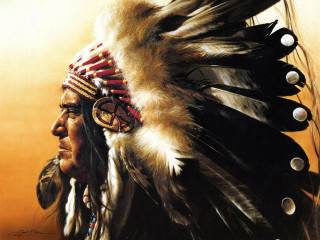 Native american indian man feather - don maitz free wallpaper for desktop
