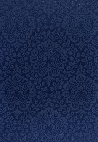 Blue background swirls leaves pattern - neoclassicism free wallpaper for mobile