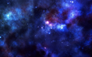 Starry sky blue red center - star in the center free wallpaper