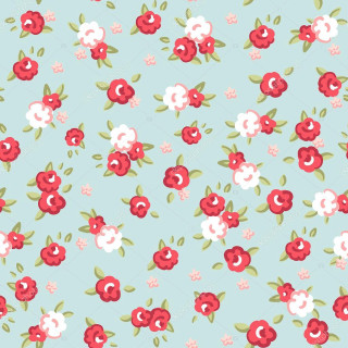 Blue background red white flowers - shutter shutter free wallpaper
