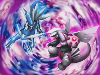 Psychedelic pokemon battle blue pink - andries both free wallpaper for desktop