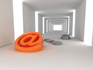 White room orange object mouse - a white room free wallpaper for desktop