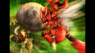 Red dragon attacking yellow dragon - a red dragon free wallpaper for desktop