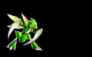 Green yellow pokemon wallpaper black - a white outline free wallpaper for desktop