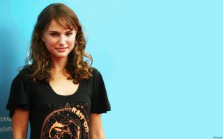 Woman blue wall black shirt - fanny mcian free wallpaper