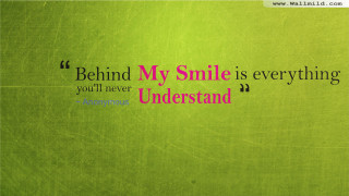 Green background quote behind my - everything free wallpaper