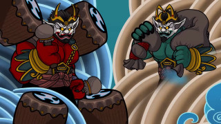 Cartoon cat sword demon sword - a sword and a demon free wallpaper