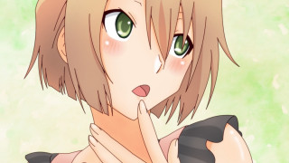 Aguri uchida green eyes black - her chin free wallpaper