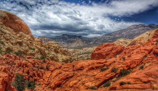 Rocky mountain landscape clouds trees - a rocky landscape free wallpaper