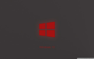 Red windows 10 logo dark - minimalist free wallpaper
